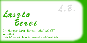 laszlo berei business card